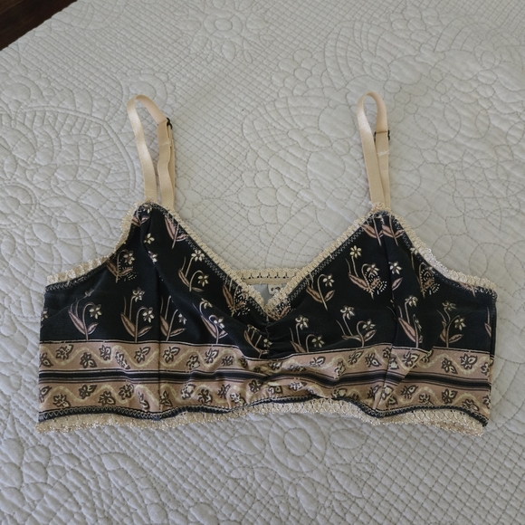🌸Spell Bohemian Royale Charcoal Bralette SZ L 🖤🦄 1 DAY SALE❣️ - Picture 2 of 7